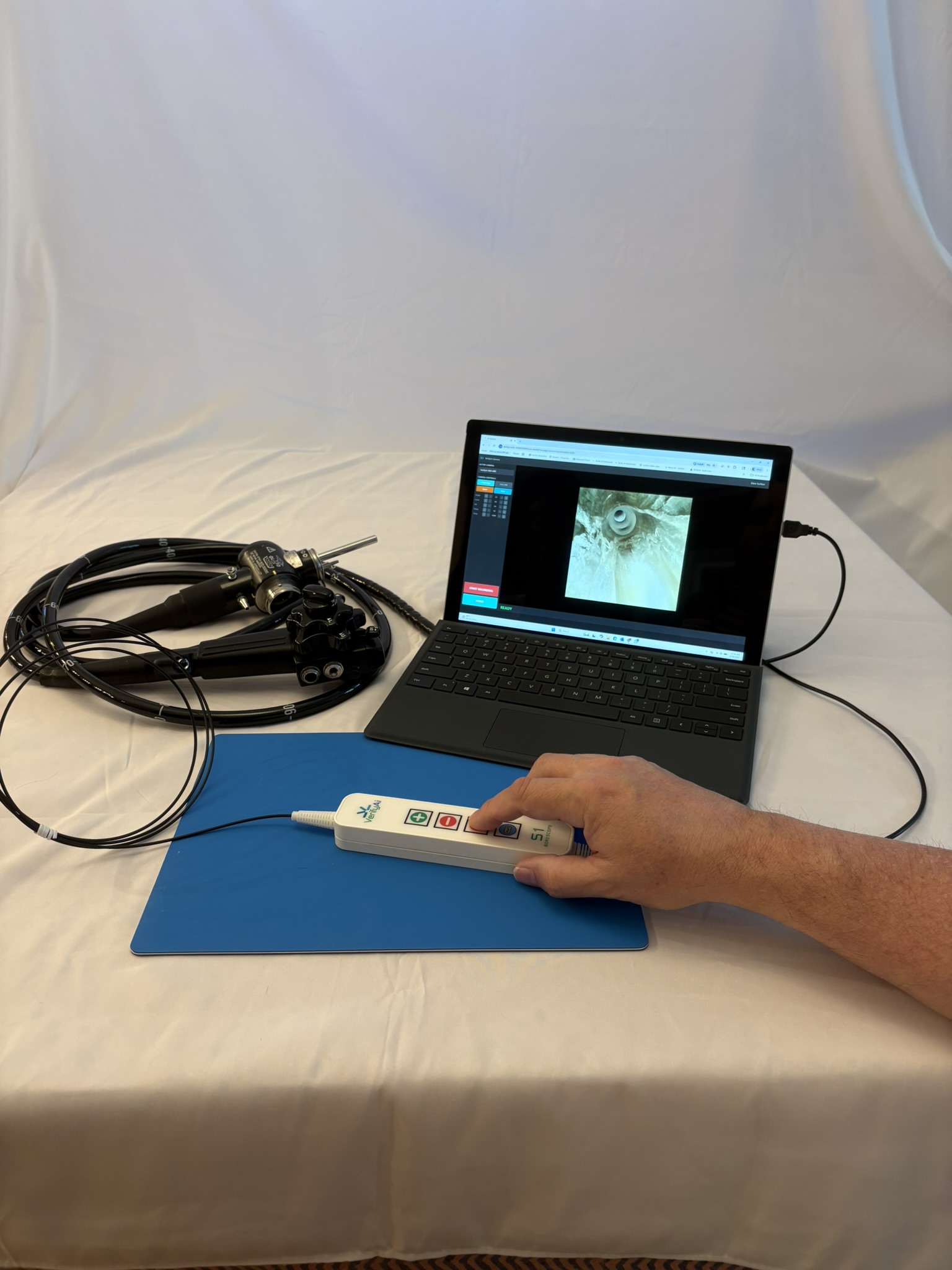 VerifyAi S1 portable USB borescope for on-site surgical instrument inspection