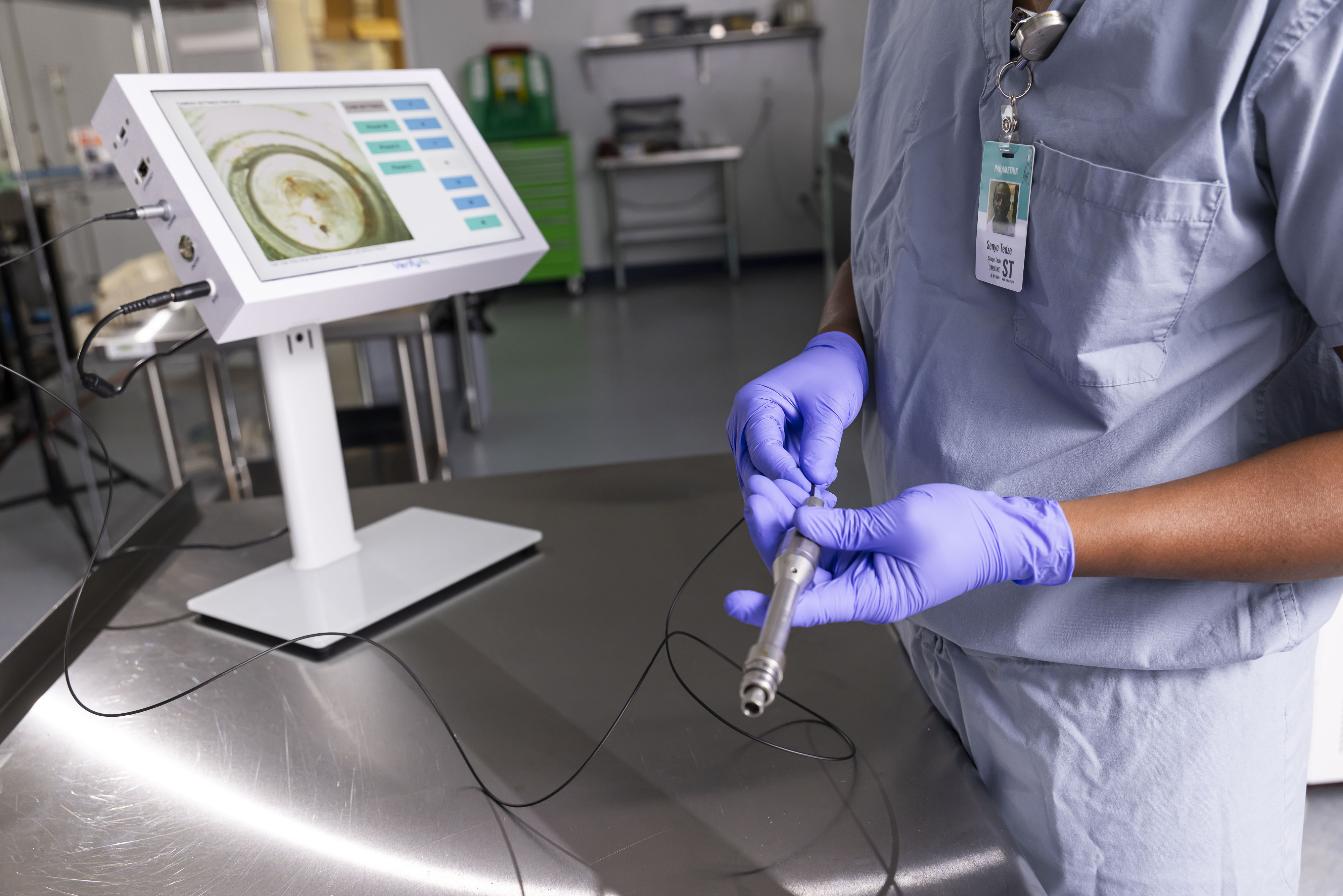 Device inspection close-up