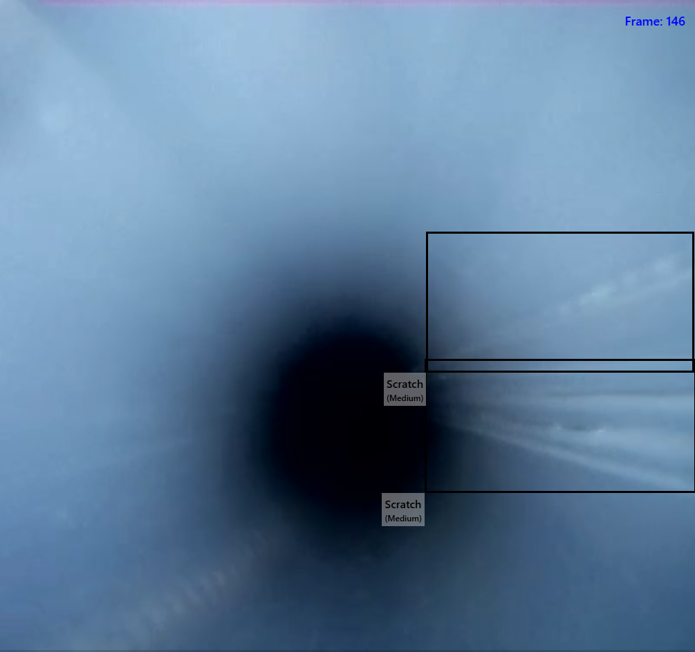AI detection example: Scratches