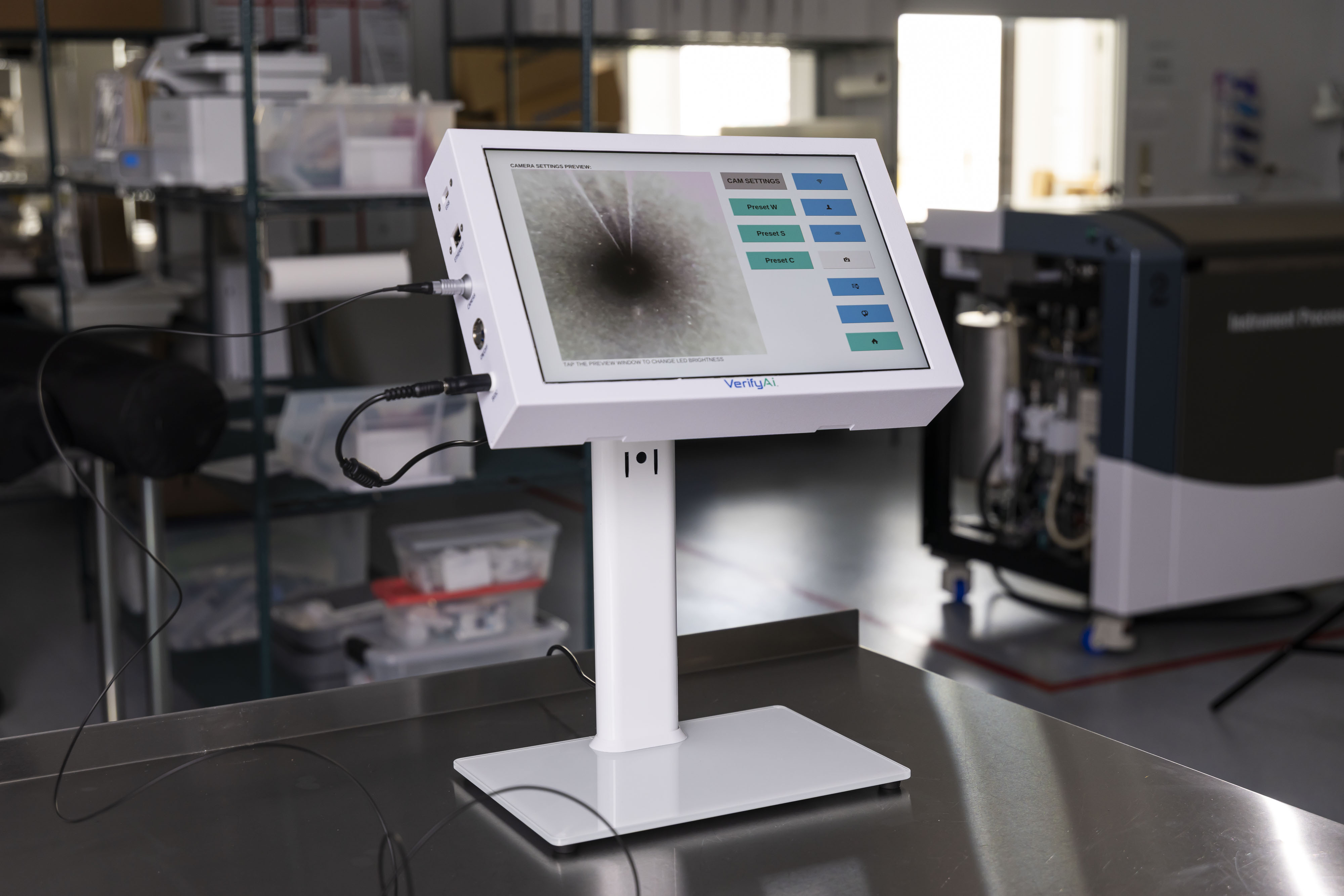 VerifyAi M1 Manual borescope inspection system for surgical instruments