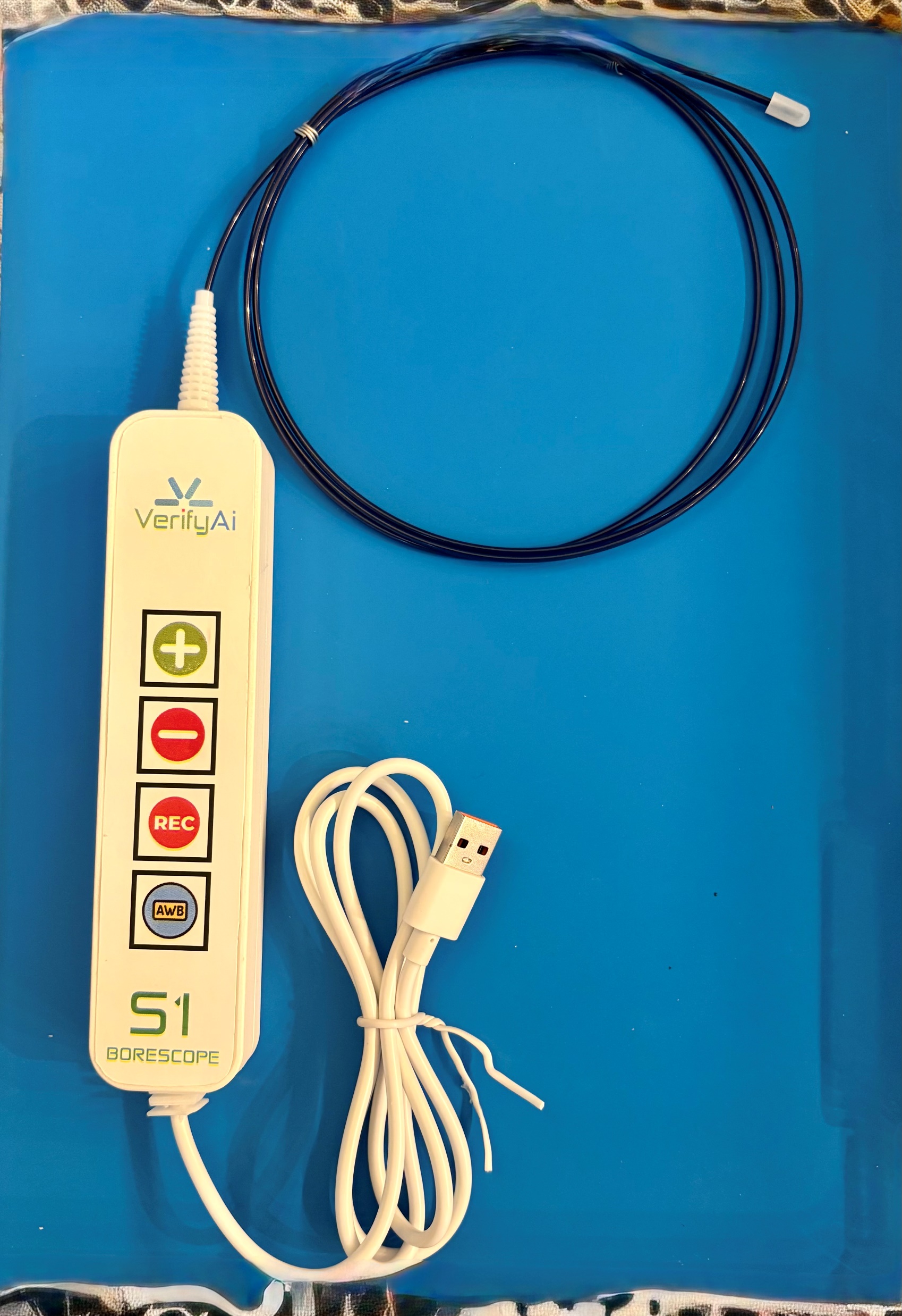 VerifyAi S1 portable USB borescope for on-site surgical instrument inspection